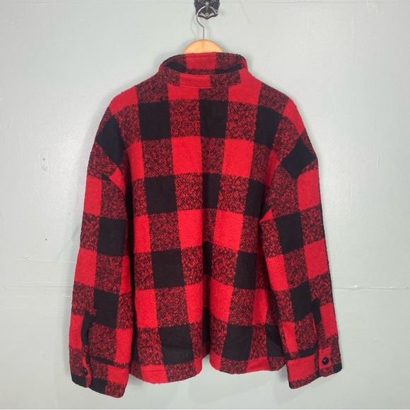 Pomander Place Buffalo Plaid Red Black Shacket Sz‎ XXL - Picture 4 of 6